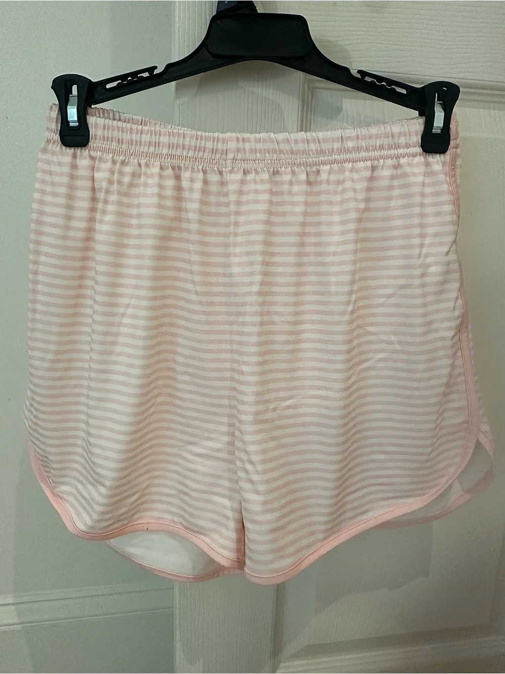 Soft Pink Striped Pajama Set - Short Sleeve Top & Shorts - Picture 4 of 5